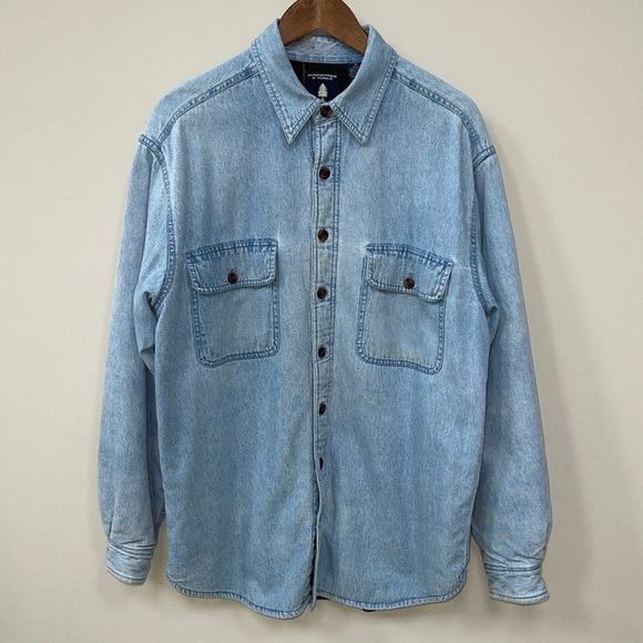 Vintage Fleece Quilted Denim Shirt - Picture 1 of 12